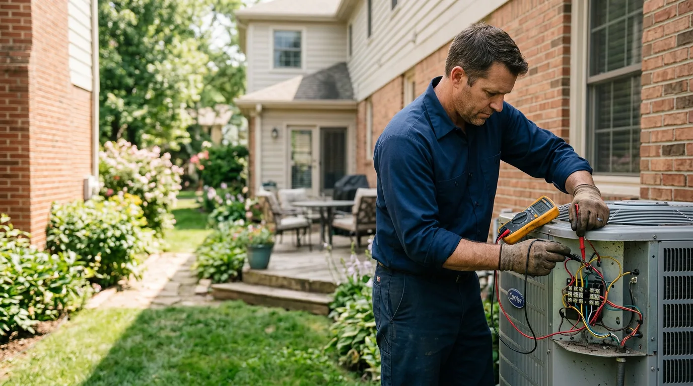 HVAC technician working near Sheakleyville, PA